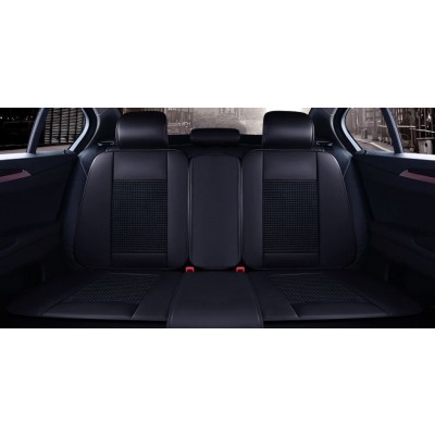 Πλήρες Σετ - Pu Leather Ανατομικά Καλύμματα Καθισμάτων Αυτοκινήτου 9 Τεμάχια DR-8011-BL