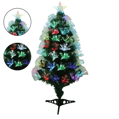 Deluxe Αυτοφωτιζόμενο Χριστουγεννιάτικο Δέντρο 60εκ Οπτικής Ίνας με 55 Κλαδιά