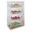 Αποθηκευτική Ραφιέρα με 4 Ράφια Πλαστική - Four Layers Storage Shelf Διάφανη