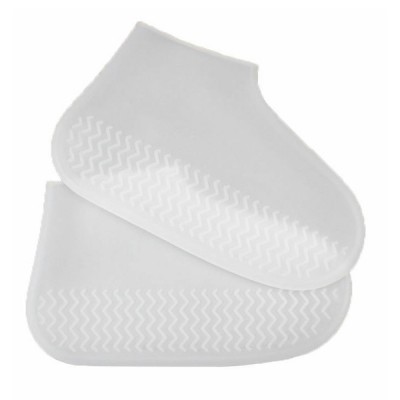 Αδιάβροχα Αντιολισθητικά Καλύμματα Παπουτσιών Σιλικόνης Λευκό Διάφανο – Waterproof Silicone Shoe Cover