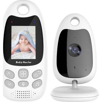 Σύστημα Παρακολούθησης με Κάμερα, Έγχρωμη Οθόνη LCD 2", Ενδοεπικοινωνία για Μωρά, Νυχτερινή Όραση, Ανίχνευση Θερμοκρασίας , Ενσωματωμένο Μικρόφωνο & Νανουρίσματα