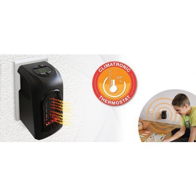 Μίνι Σόμπα Πρίζας - Αερόθερμο 400Watt Handy Heater με Θερμοστάτη και Χρονοδιακόπτη