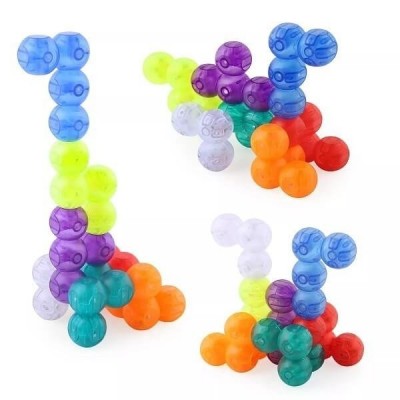 Πολύχρωμες Μαγνητικές Μπίλιες 27τμχ 2cm Κύβος 3x3x3 - Σετ Χρωματιστές Μπάλες - Fidget Colorful Magnetic Balls Μπιλίτσες
