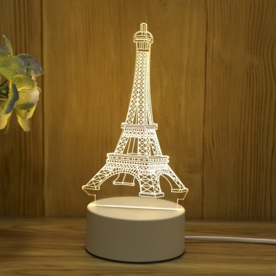 Διακοσμητικό Τρισδιάστατο LED USB Φωτιστικό Eiffel Towel - 3D Desk Lamp