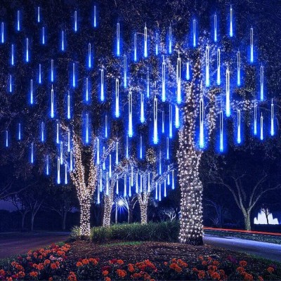 Χριστουγεννιάτικη Μπλέ LED Βροχή Μετεωριτών 8 Τεμάχια x 50cm