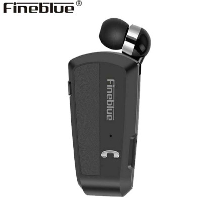 Επαναφορτιζόμενο Ασύρματο Bluetooth Ακουστικό με Δόνηση και Επεκτεινόμενο Καλώδιο Fineblue F990+ Μαύρο