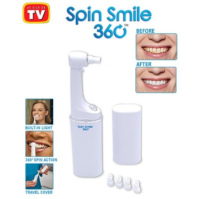 Επαγγελματική Συσκευή Περιποίησης & Λεύκανσης Δοντιών με Φωτισμό LED - Spin Smile 360