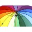 Μεγάλη Αυτόματη Ομπρέλα Βροχής 120cm Ουράνιο Τόξο 16 Ακτίνων