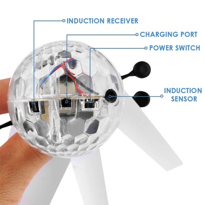 Επαναφορτιζόμενη Ιπτάμενη Μπάλα Ντίσκο LED - Flying Ball