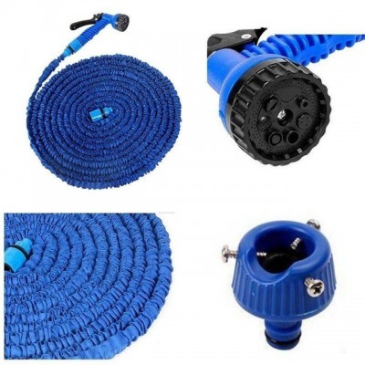 Magic Hose Επεκτεινόμενο Λάστιχο Κήπου & Βεράντας 30m με Πιστόλι & Πλαστικά Ρακόρ Πράσινο