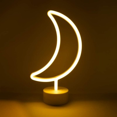 Διακοσμητικό Επιτραπέζιο Φωτιστικό Led Neon  Φεγγάρι - Decoration Lamp 31x16x12cm