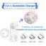 Ασύρματη Λευκή Βάση Φόρτισης 5 σε 1 - Multi-Function Charging Stand for iPhone/Micro USB/Type-C Phone, Wireless & iWatch/AirPods Charger Λευκό