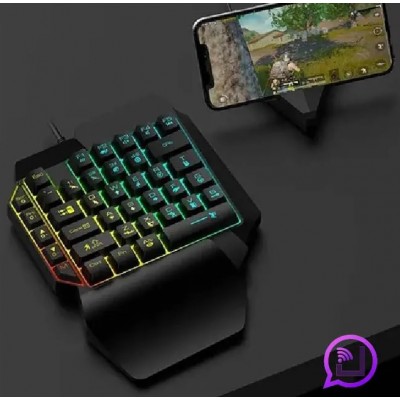 Ενσύρματο Gaming Πληκτρολόγιο RGB JX-K8 One Handed USB με Πολύχρωμο Φωτισμό LED - Single Hand Keyboard