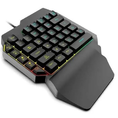 Ενσύρματο Gaming Πληκτρολόγιο RGB JX-K8 One Handed USB με Πολύχρωμο Φωτισμό LED - Single Hand Keyboard
