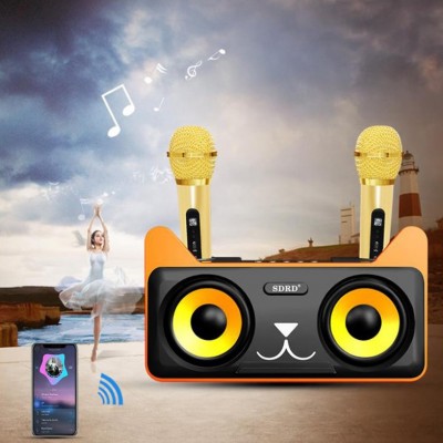 Φορητό Ηχοσύστημα Bluetooth USB/SD Karaoke Με 2 Μικρόφωνα Mp3 Player - Multimedia Speaker Μαύρο SD-305 Μαύρο