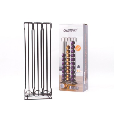 Μεταλλική Βάση για 60 Κάψουλες Καφέ Τύπου Nespresso  13,5x10,5x37cm