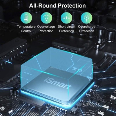 Andowl Q-CD12P Σταθμός Φόρτισης 60W με 12 Θύρες USB για Πολλαπλές Συσκευές με Τσιπ Έξυπνης Διαχείρισης Ρεύματος & Προστασία Ασφαλείας