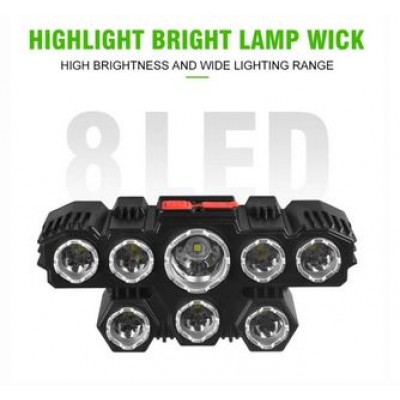 Αδιάβροχος LED Φακός Κεφαλής 8 Led W684 - Headlamp Super Bright