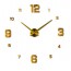 Αυτοκόλλητο Ρολόι Τοίχου Ακρυλικό DIY με Μηχανισμό Quartz και Χρυσούς Αριθμούς Time