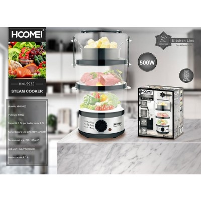 Ατμομάγειρας 7.5lt Hoomei ΗΜ-5932