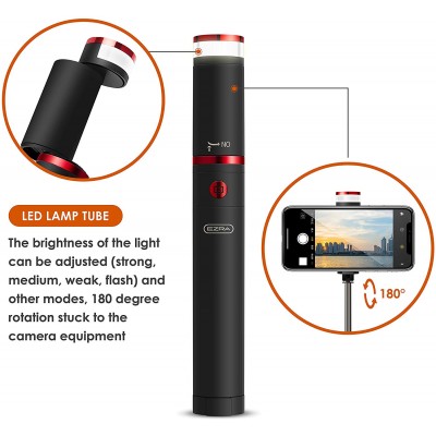 Φορητό Selfie Stick & Τρίποδο Ring Light με Bluetooth Χειριστήριο - USB Φωτιστικό Φωτογραφικό Δαχτυλίδι Stand με Βάση για Κινητό - Photo Lamp