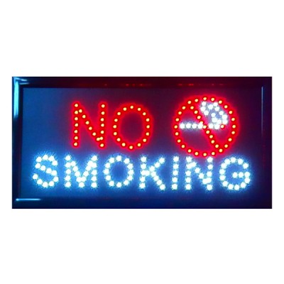 Led Φωτιζόμενη Διαφημιστική Πινακίδα "NO SMOKING" 56X33εκ