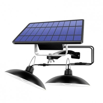 2τμχ Μαύρο Αδιάβροχο Ηλιακό Φωτιστικό 32LED Αυτόματο με Τηλεχειριστήριο & Αισθητήρα Φωτός & Ανιχνευτή Κίνησης Λευκού Φωτισμού 6000Κ