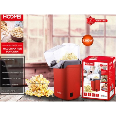 Συσκευή Παρασκευής Pop Corn 1200W - Pop Corn Maker HOOMEI HM-5312R