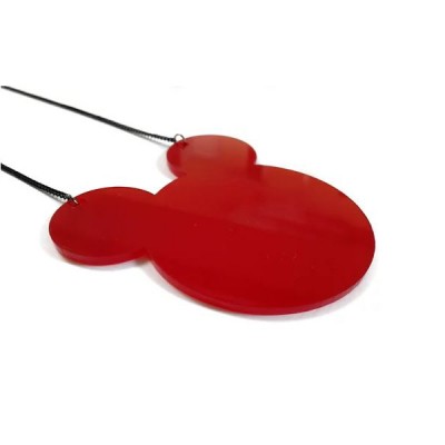 Κολιέ απο Plexiglass Mickey Mouse με Μακριά Αλυσίδα 40cm