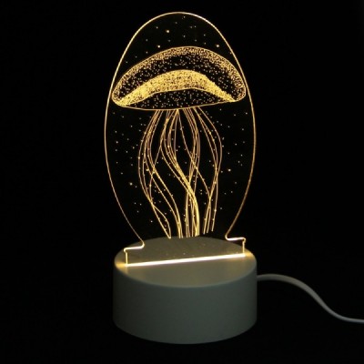 Διακοσμητικό Τρισδιάστατο LED Φωτιστικό ΜΕΔΟΥΣΑ - 3D Desk Lamp Jelly Fish