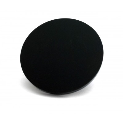 Δαχτυλίδι Fashion Black Big Circle με Μαύρο Plexiglass και Ρυθμιζόμενη Βέρα