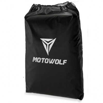Κουκούλα Μηχανής Motowolf® Αδιάβροχη με Λάστιχο & Ιμάντα Μαύρη / Γκρι M 200x100x90cm