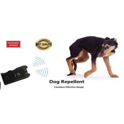 Ισχυρή Συσκευή Απώθησης & Εκπαίδευσης Σκύλων 15m με Εκτυφλωτικό LED Strobe Light & Υπερήχους