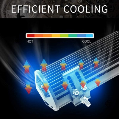 Αδιάβροχος Προβολέας με 60 Διπλά LED Ψυχρός & Κίτρινος Φωτισμός - Μπάρα Αυτοκινήτου με Λειτουργία Flashing - Strobe 180W 12V Εκτάκτου Ανάγκης SOS