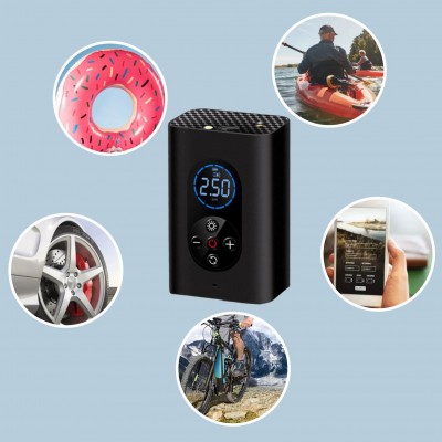Ασύρματο Ηλεκτρικό Κομπρεσέρ Αέρα - Power Bank - Φακός 4 σε 1 150PSI με Ψηφιακή Οθόνη Φορητό - Smart Portable Wireless Air Pump - Power Bank - Light