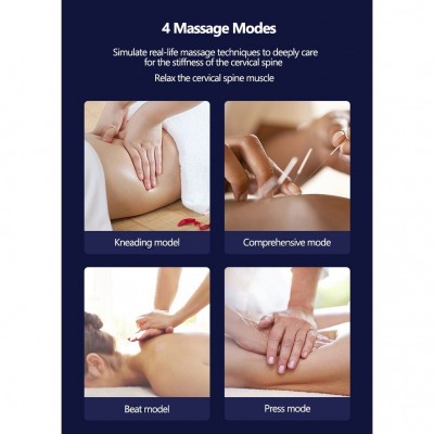 Μίνι Ασύρματη Φορητή Συσκευή Μασάζ Αυχένα με 4 Λειτουργίες - 9 Ρυθμίσεις Ταχύτητας & 3 Ρυθμίσεις Θερμοκρασίας - Neck Massager EMS