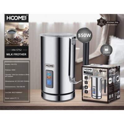 Συσκευή για Αφρόγαλα Inox 550W 250ml Hoomei HM-5752