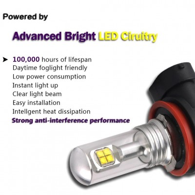 2x Nighteye Λαμπτήρες LED Φώτα Πορείας H11 80W 3000Lm 6000K A334 - A18