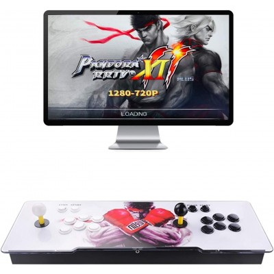 HD Κονσόλα Ρετρό για 2 Παίχτες 2448 σε 1 YOG Pandora Box 3D Arcade Games Fighting Edition HDMI, VGA, USB - ABS Λευκό
