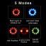 Antusi Αδιάβροχο Επαναφορτιζόμενο Οπίσθιο Φανάρι LED Ποδηλάτου με 7 Χρώματα Φωτισμού & 5 Λειτουργίες Φωτισμού Q1 - Μαύρο
