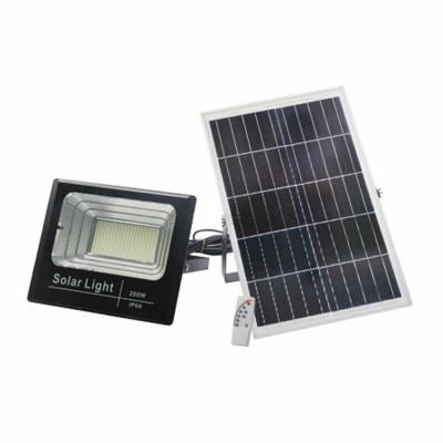 Αδιάβροχος Ηλιακός Προβολέας 200W με Φωτοβολταϊκό Πάνελ και Τηλεχειριστήριο - Jortan – J200 Solar Panel