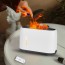 HumiFire Υγραντήρας Υπερήχων & Αρωματοθεραπείας Andowl με LED Φωτισμό Εφέ Φλόγας 240ml - Aroma Diffuser Flame Λευκό