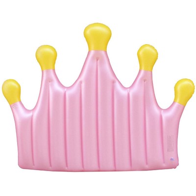 Φουσκωτό Στρώμα Θαλάσσης σε Σχήμα Κορώνας - Summer Pool Float Inflatable Pink Crown