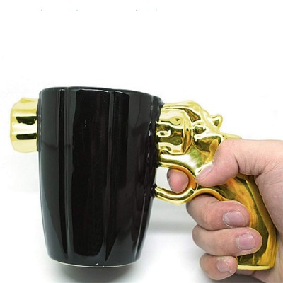 Τρισδιάστατη Κεραμική Κούπα Περίστροφο Revolver για Καφέ & Τσάι 350ml