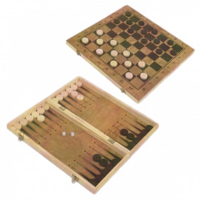 3 σε 1 Παιχνίδι Γνώσεων Σκάκι - Τάβλι - Ντάμα - 385x385mm - 3 in 1 Chess, Checkers, Backgammon