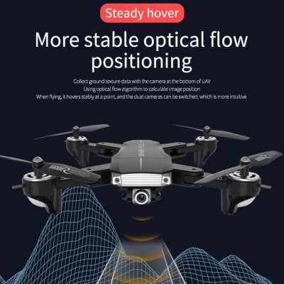 Αναδιπλούμενο Τετρακόπτερο Drone με Διπλή Κάμερα 4K HD WiFi με Τηλεχειριστήριο - LED Φωτισμό - Συνδεσιμότητα με Κινητά & GPS