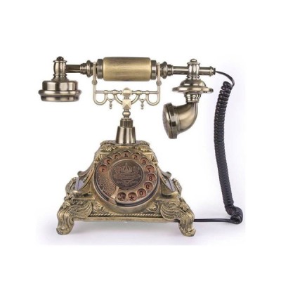 Ρετρό Τηλεφωνική Συσκευή με Παραδοσιακό Καντράν Αντίκα Μπρονζέ