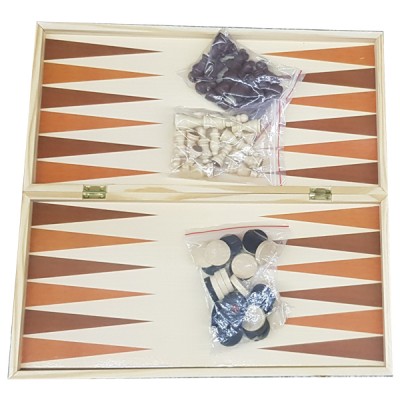Τάβλι - Σκάκι Ξύλινο - Μικρό 23x23 εκ. Chess, Backgammon