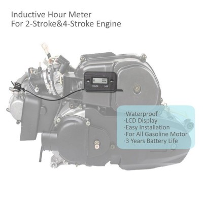 Αδιάβροχο Επαγωγικό Ωρόμετρο Κινητήρα με Ψηφιακή Οθόνη LCD - Σκάφος, Τρακτέρ, Αυτοκίνητα, Μοτοσυκλέτα, Φορτηγά DC 4.5 - 90V Κόκκινο - Inductive Hour Meter