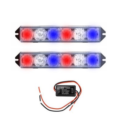 Φώτα Αστυνομίας Περιπολικού LED - 12V Φάρος Έκτακτης Ανάγκης Αυτοκινήτου